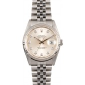 Rolex Datejust 16234 Silver Diamond Dial JW1897