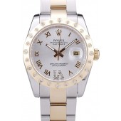 Rolex Datejust Diamond Bezel White Dial 7464