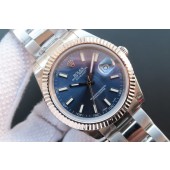 Rolex DateJust II Fluted Bezel Blue Dial Bracelet Rolex WJ00424