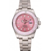 Rolex Submariner Pink Dial Pink Bezel Stainless Steel Bracelet 1453865