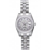 Swiss Rolex DateJust Diamond Dial Stainless Steel 622021